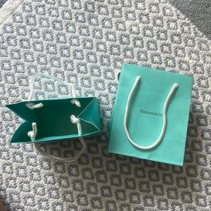 Tiffany & Co (3) small gift bags.  Perfect condition. Newer bags. Not vintage.